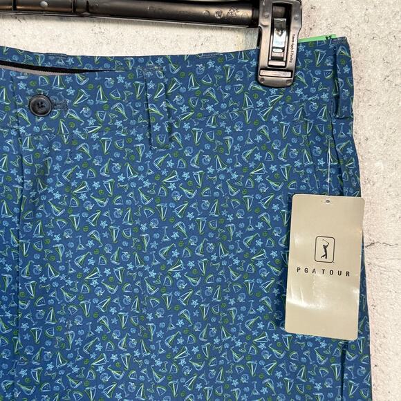 Pga Tour Men's Graphic  8" Shorts - True Navy 34 - Picture 2 of 5